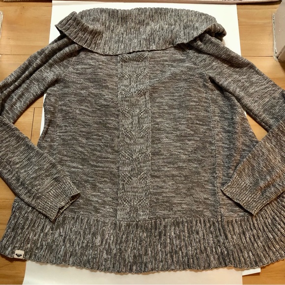 ROXY Grey Open Front Cotton Cardigan - Size Small - Picture 4 of 10